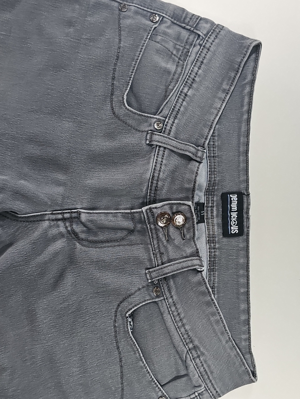 Gray Straight Leg Jeans